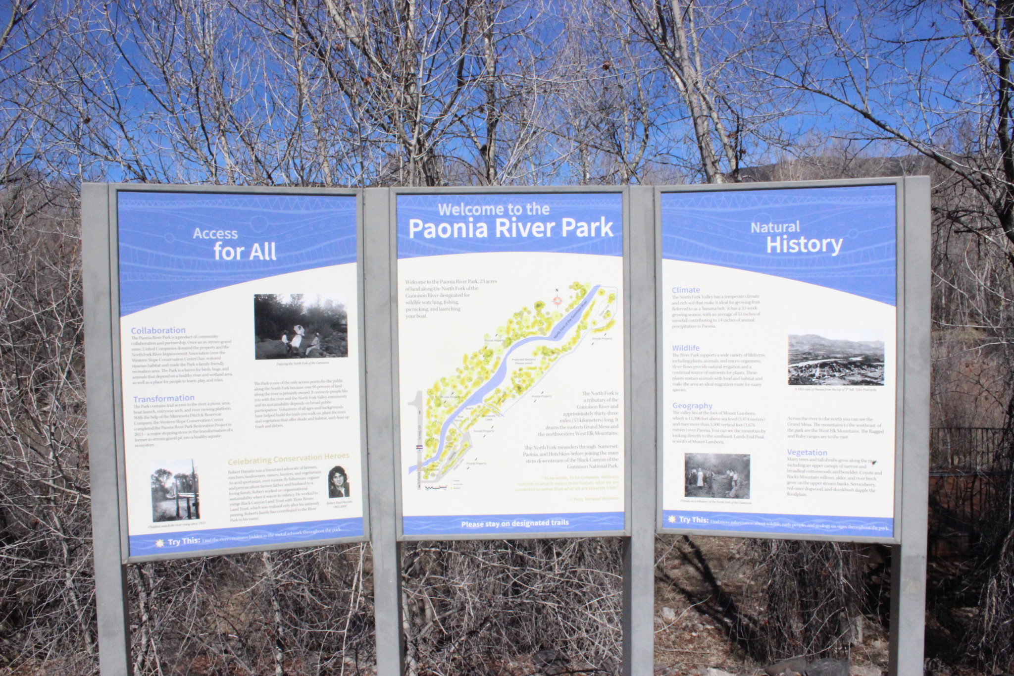 New Interpretive Signs at the Paonia River Park - Western Slope ...